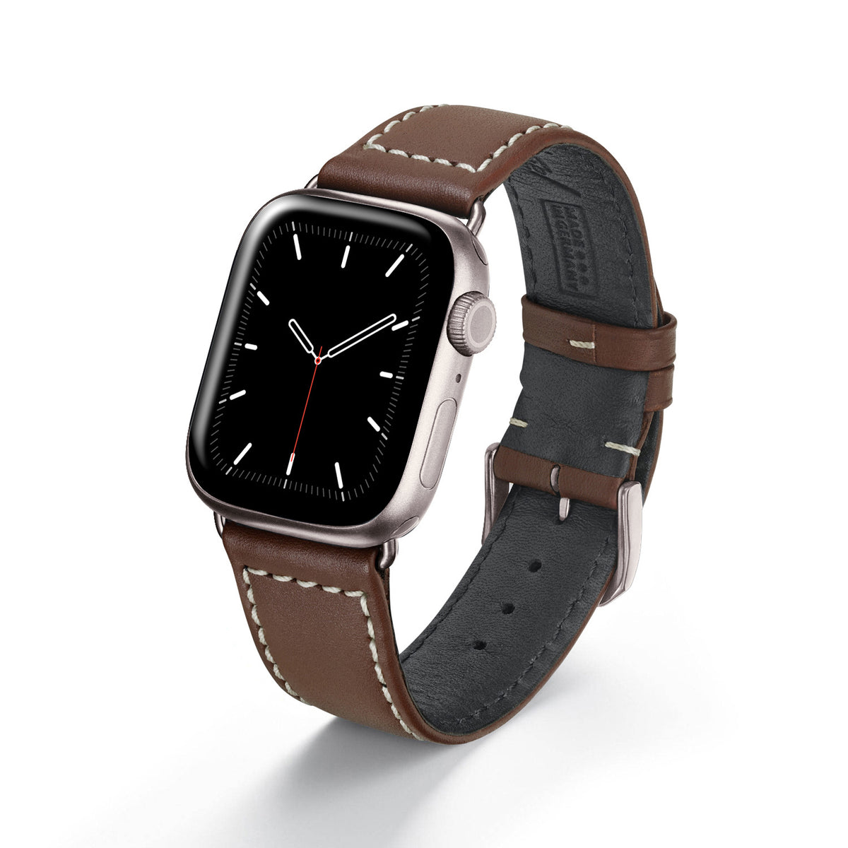 Apple Watch 1-9 Uhrenarmband MarinusCraft von Happel, Rindsleder, wasserfest, Mahagoni