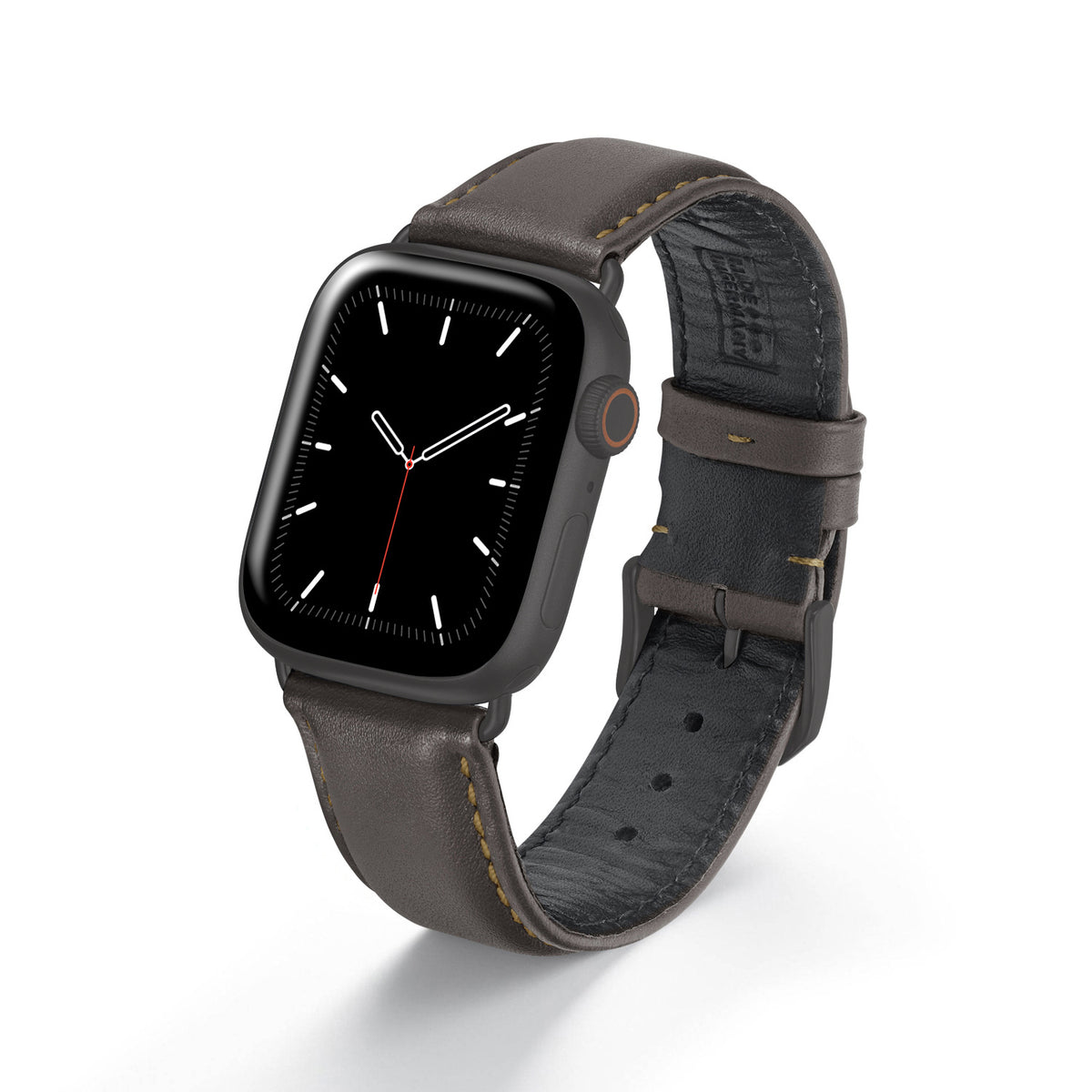 Apple Watch 1-9 Uhrenarmband CanyonSky von Happel, Kalbsleder, leicht gepolstert, Mokka