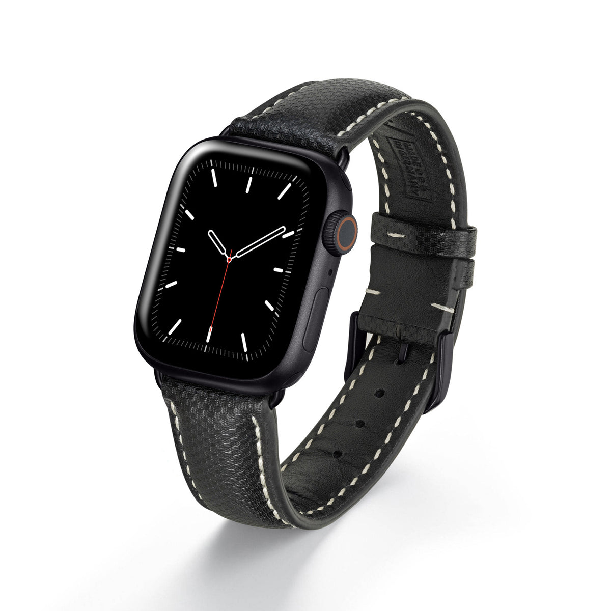 Apple Watch 1-9 Uhrenarmband AegisLine von Happel, Hightechband, wasserresistent, Schwarz
