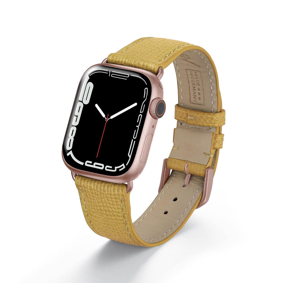 Apple Watch Uhrenarmband AvelloStrap von Happel, Rindsleder, handgefertigt, Sand