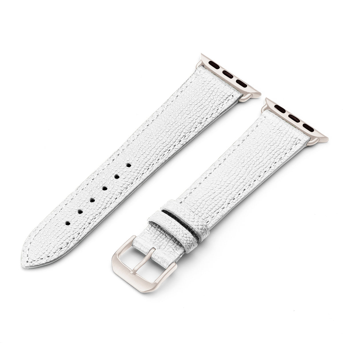 aufbewahrung apple watch bänder Apple Watch Lederarmband "AvelloStrap" I Weiß