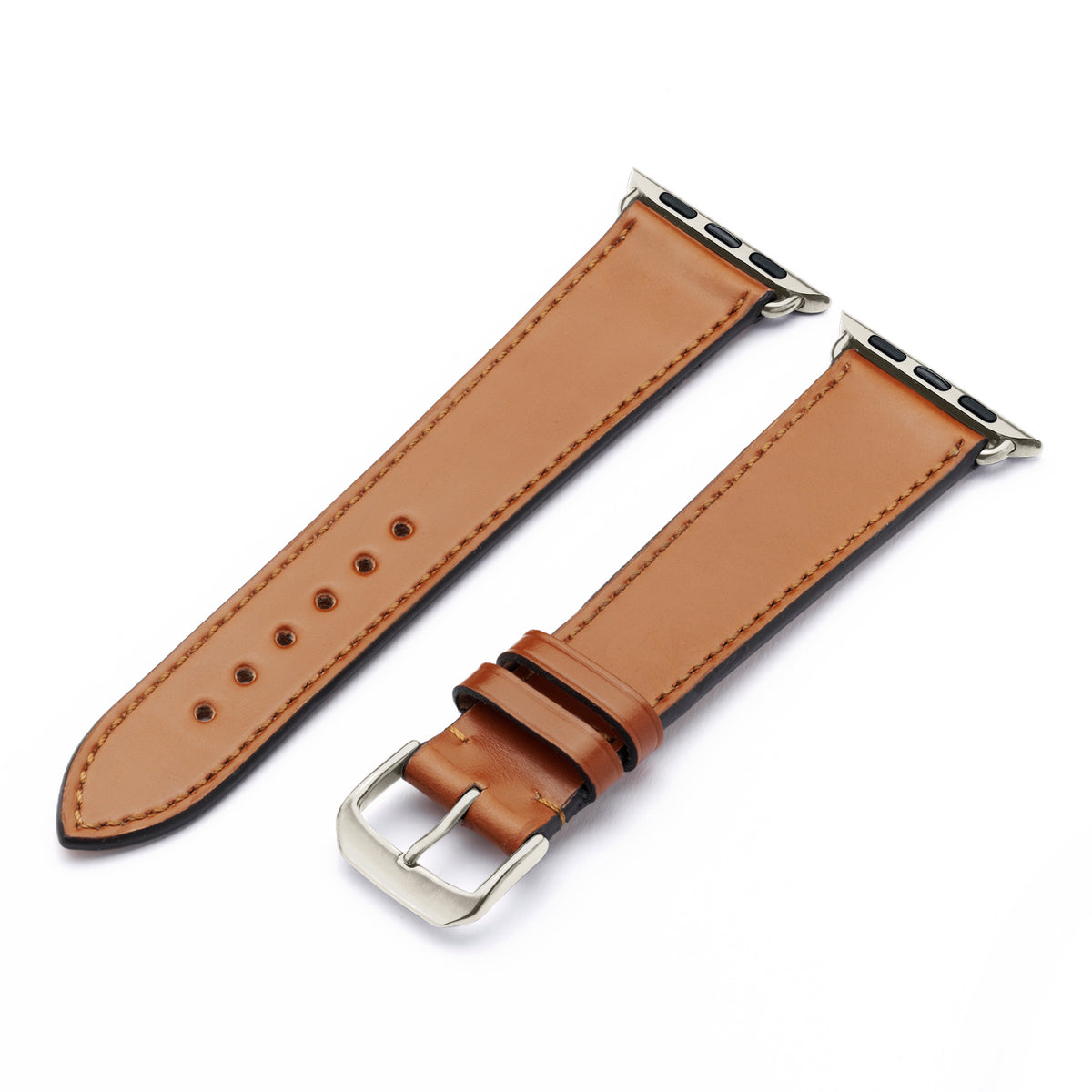 Apple Watch 1-9 Uhrenarmband Elysian von Happel, Shell Cordovan Leder, handgefertigt, Honig