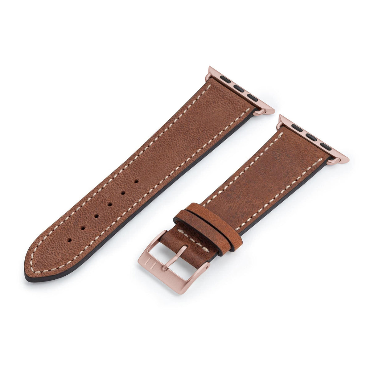 Bracelet Apple Watch en cuir souple &quot;HOHELUFT&quot; - marron