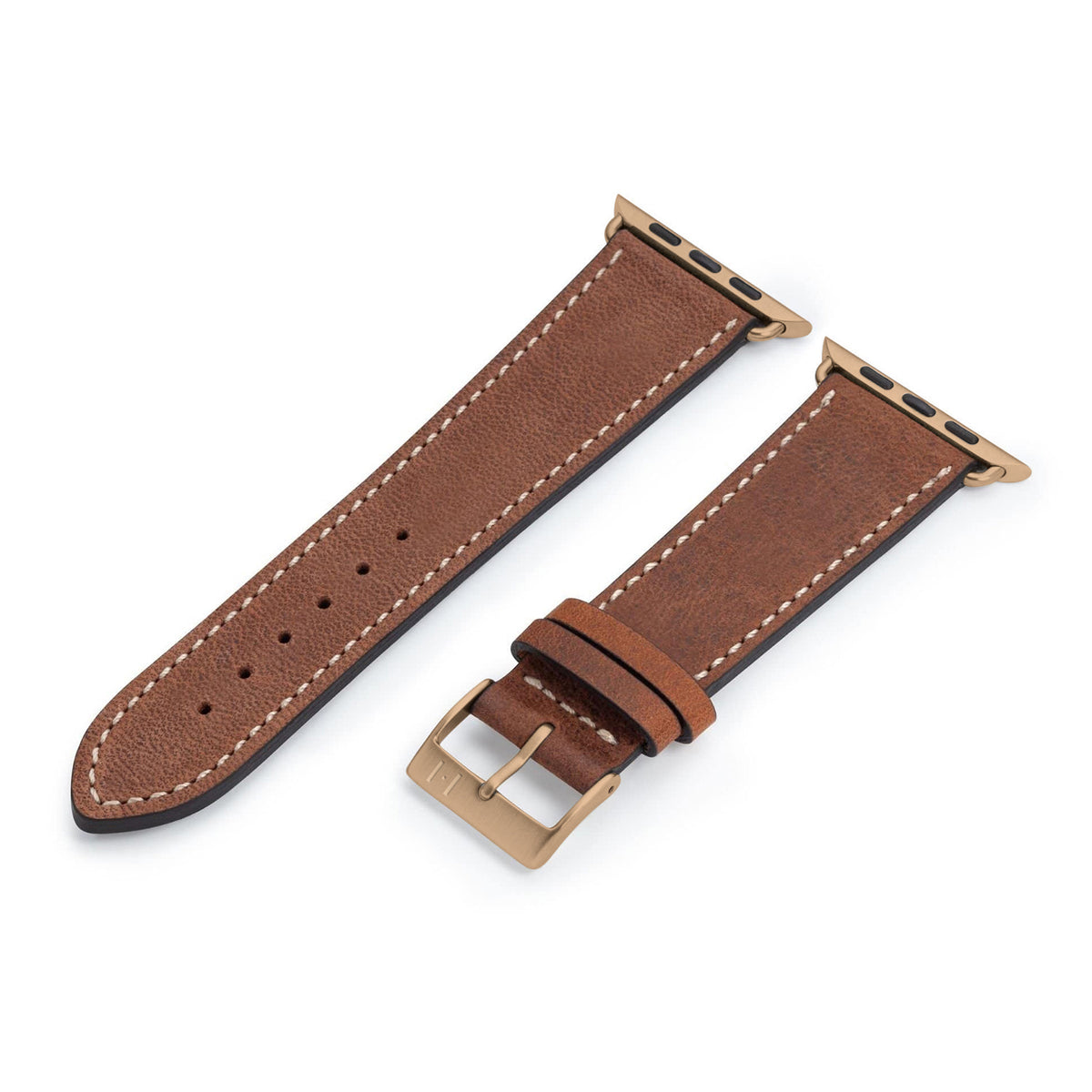 Bracelet Apple Watch en cuir souple &quot;HOHELUFT&quot; - marron