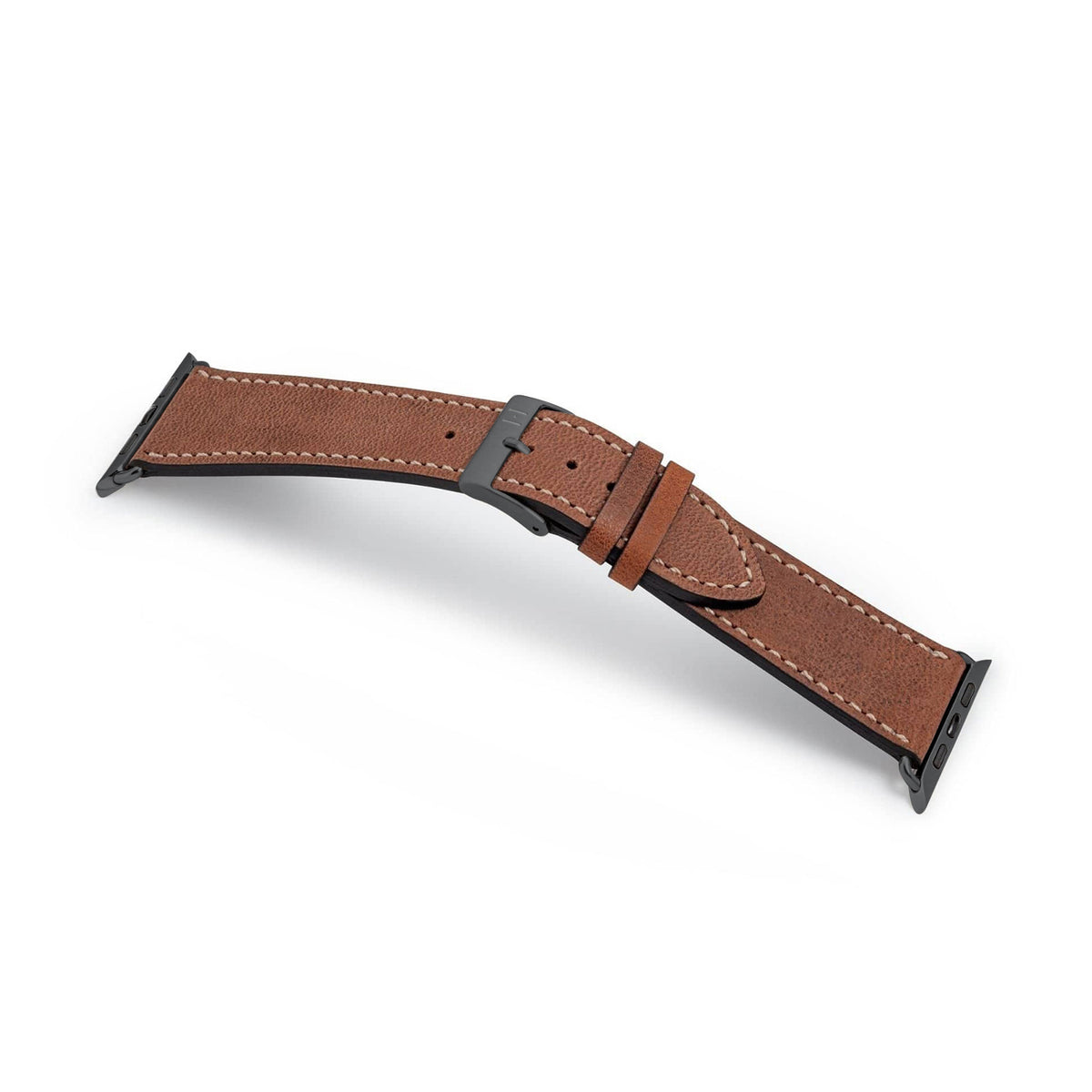 Bracelet Apple Watch en cuir souple &quot;HOHELUFT&quot; - marron