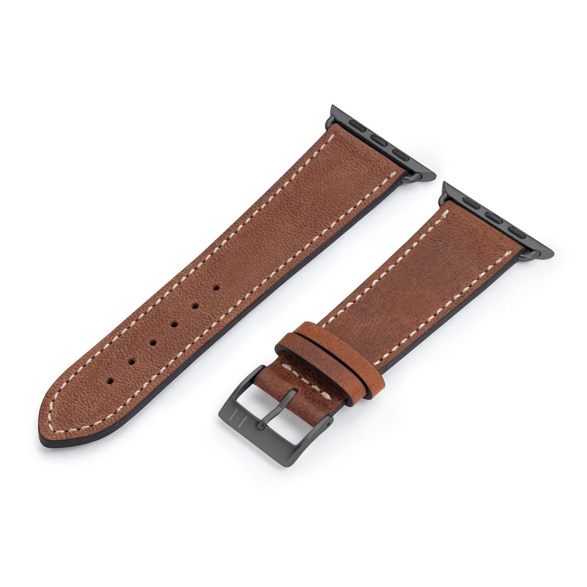 Bracelet Apple Watch en cuir souple &quot;HOHELUFT&quot; - marron