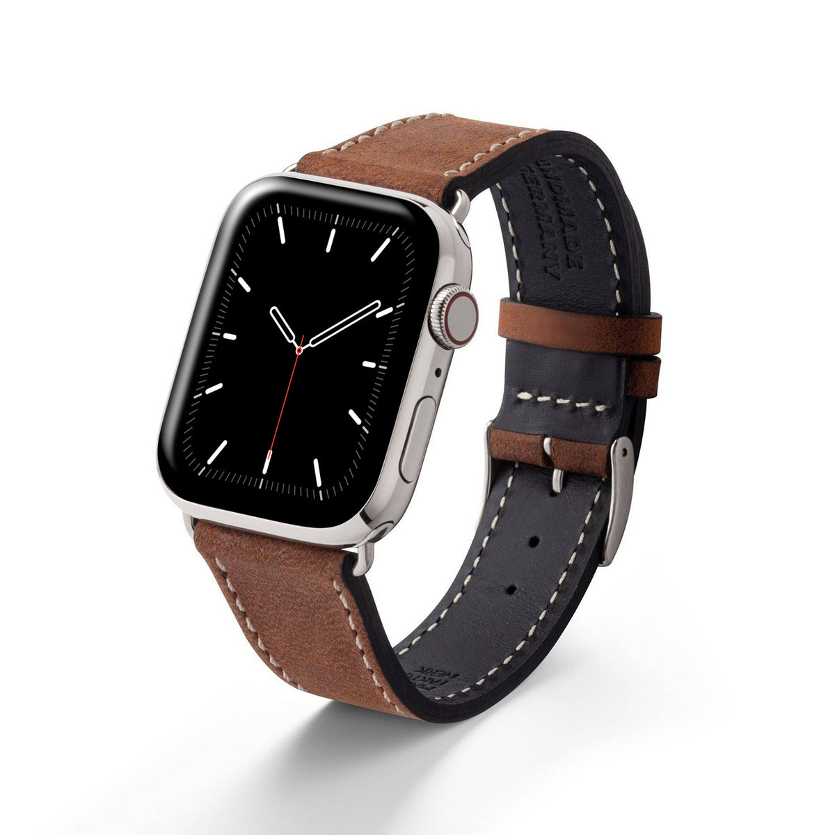 Apple Watch Zacht Leren Bandje &quot;HOHELUFT&quot; - Bruin