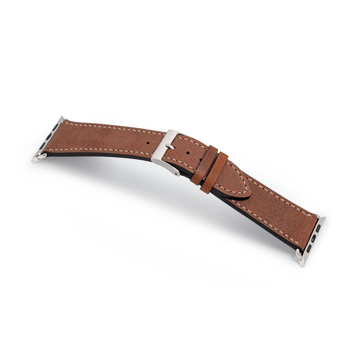 Bracelet Apple Watch en cuir souple &quot;HOHELUFT&quot; - marron