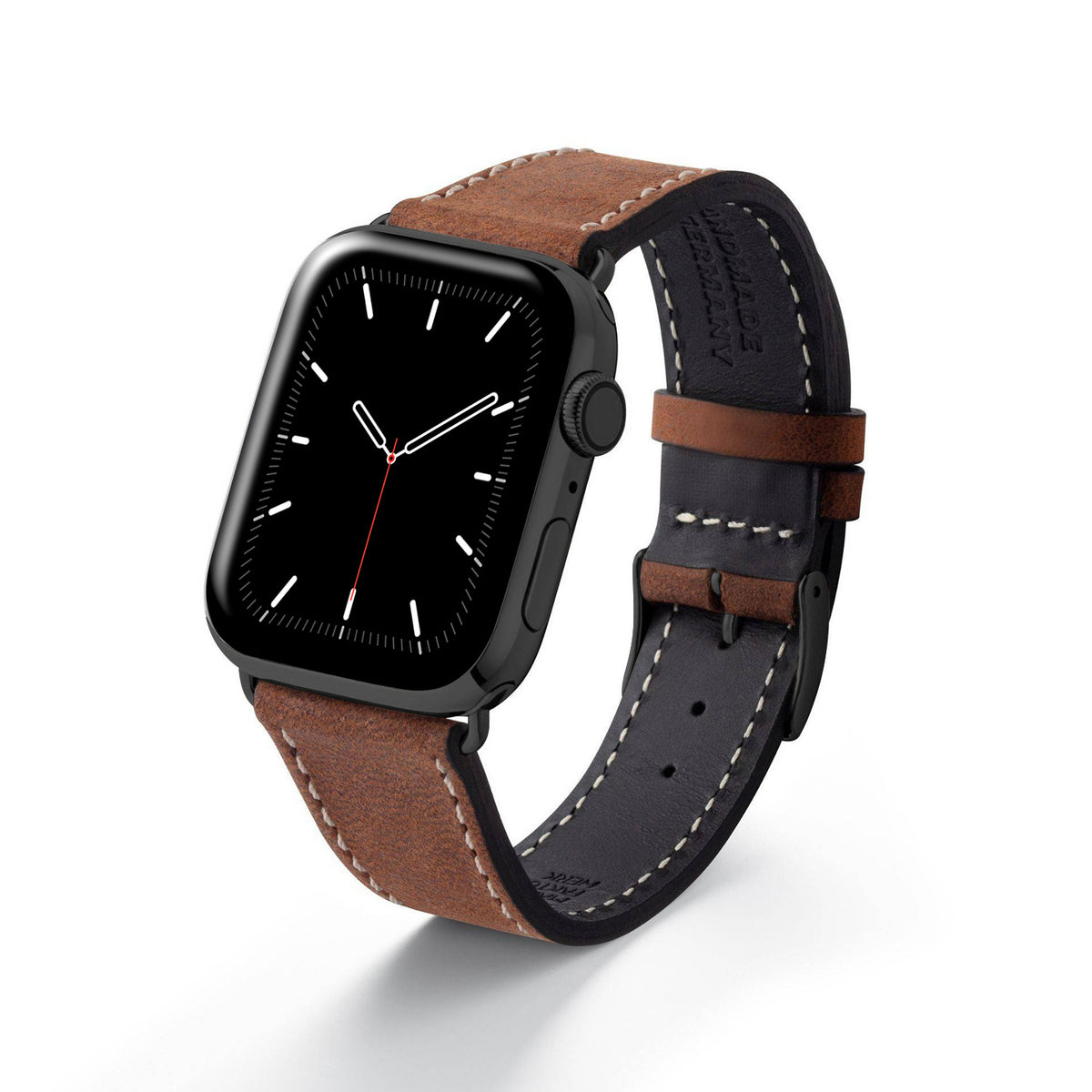 Apple Watch Zacht Leren Bandje &quot;HOHELUFT&quot; - Bruin