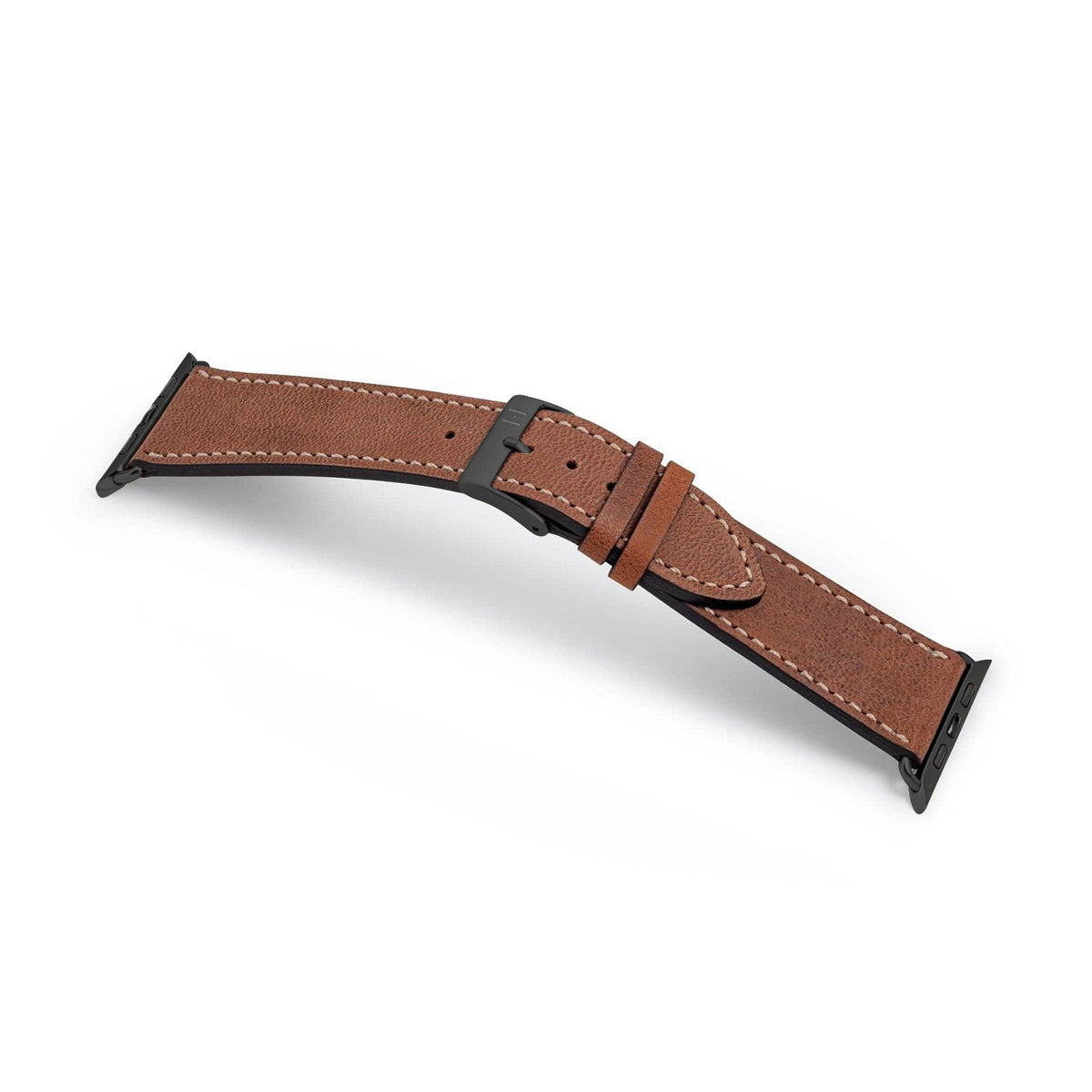 Bracelet Apple Watch en cuir souple &quot;HOHELUFT&quot; - marron