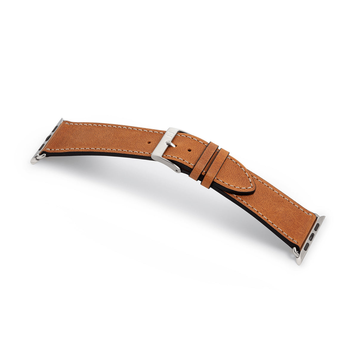 Bracelet Apple Watch en cuir souple &quot;HOHELUFT&quot; - cognac