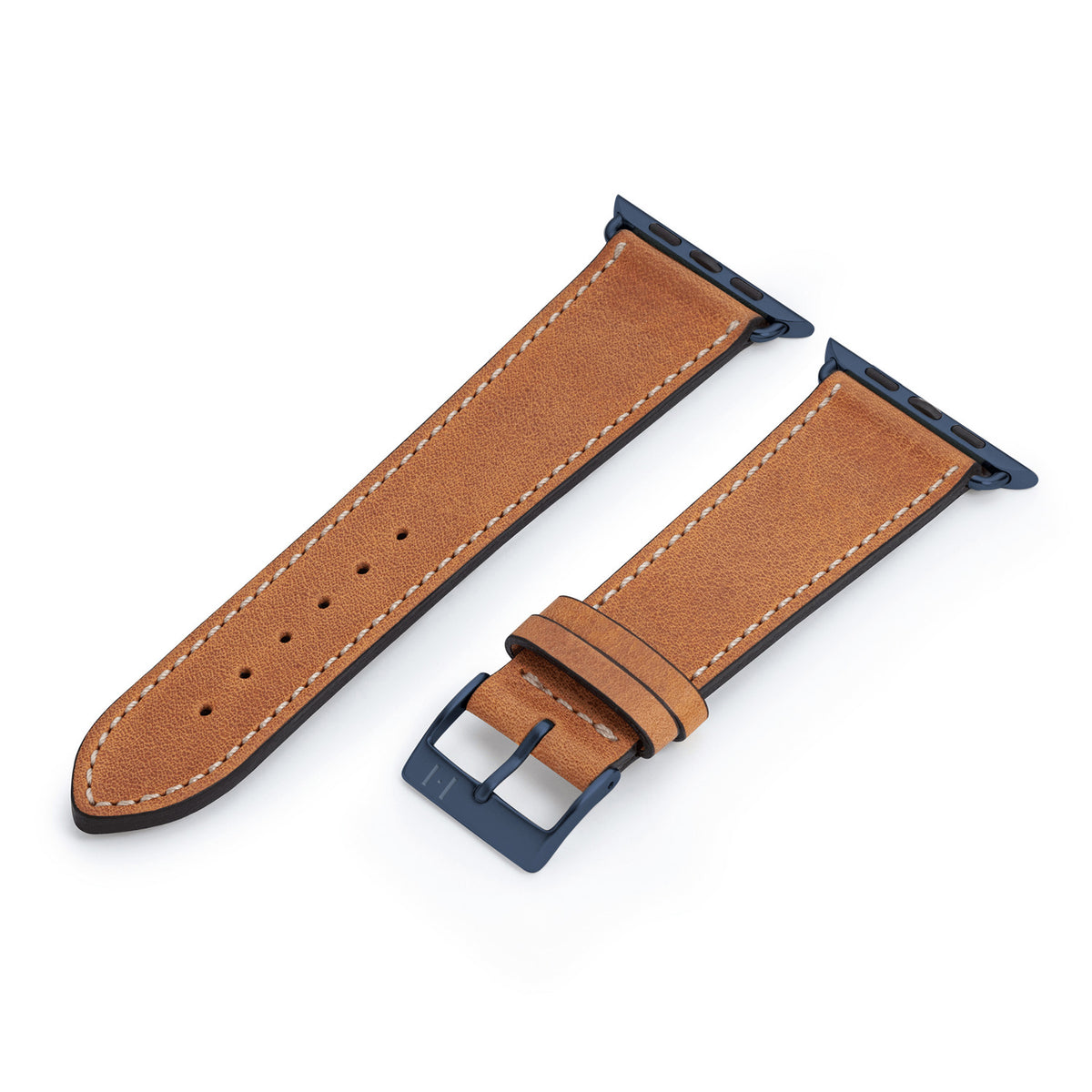 Bracelet Apple Watch en cuir souple &quot;HOHELUFT&quot; - cognac