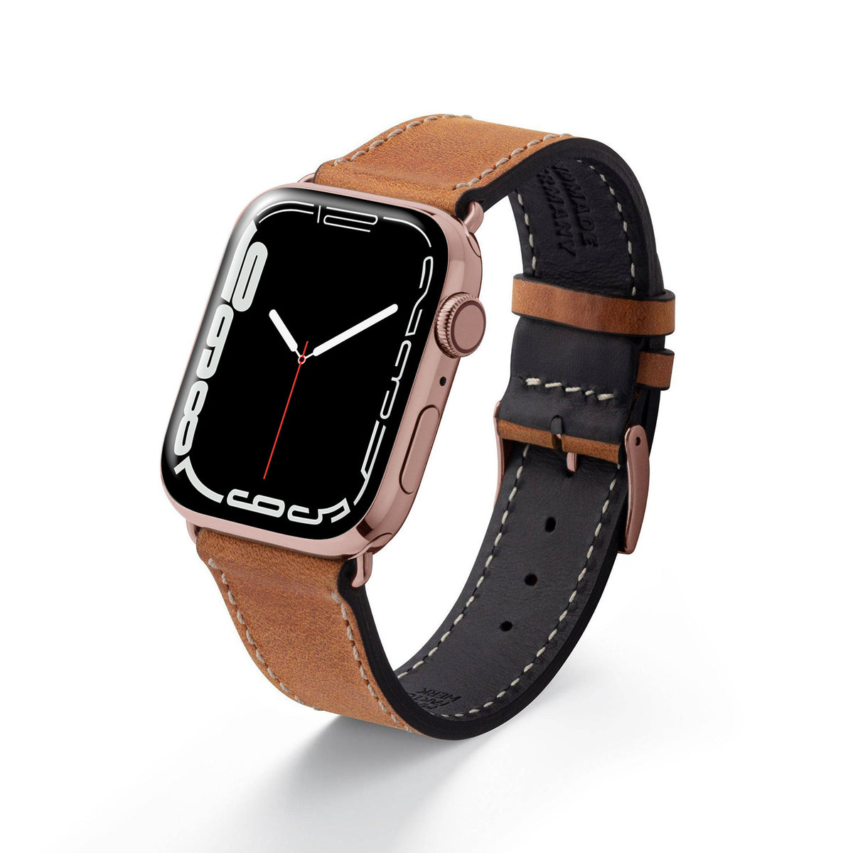 Cinturino per Apple Watch in morbida pelle &quot;HOHELUFT&quot; - cognac