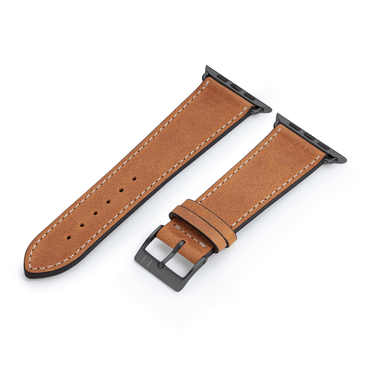 Apple Watch Armband aus weichem Leder &quot;HOHELUFT&quot; – Cognac