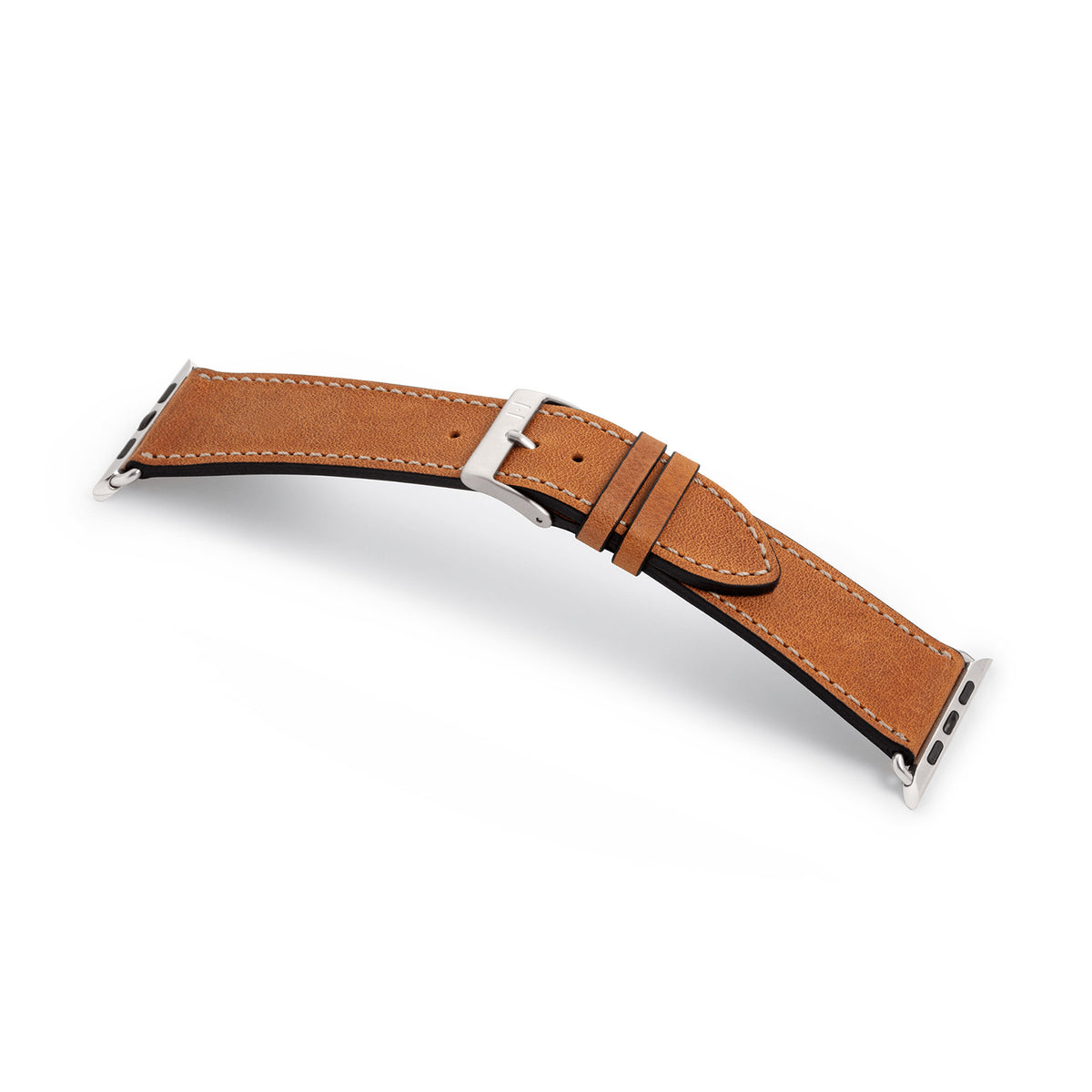 Apple Watch Zacht Leren Bandje &quot;HOHELUFT&quot; - Cognac