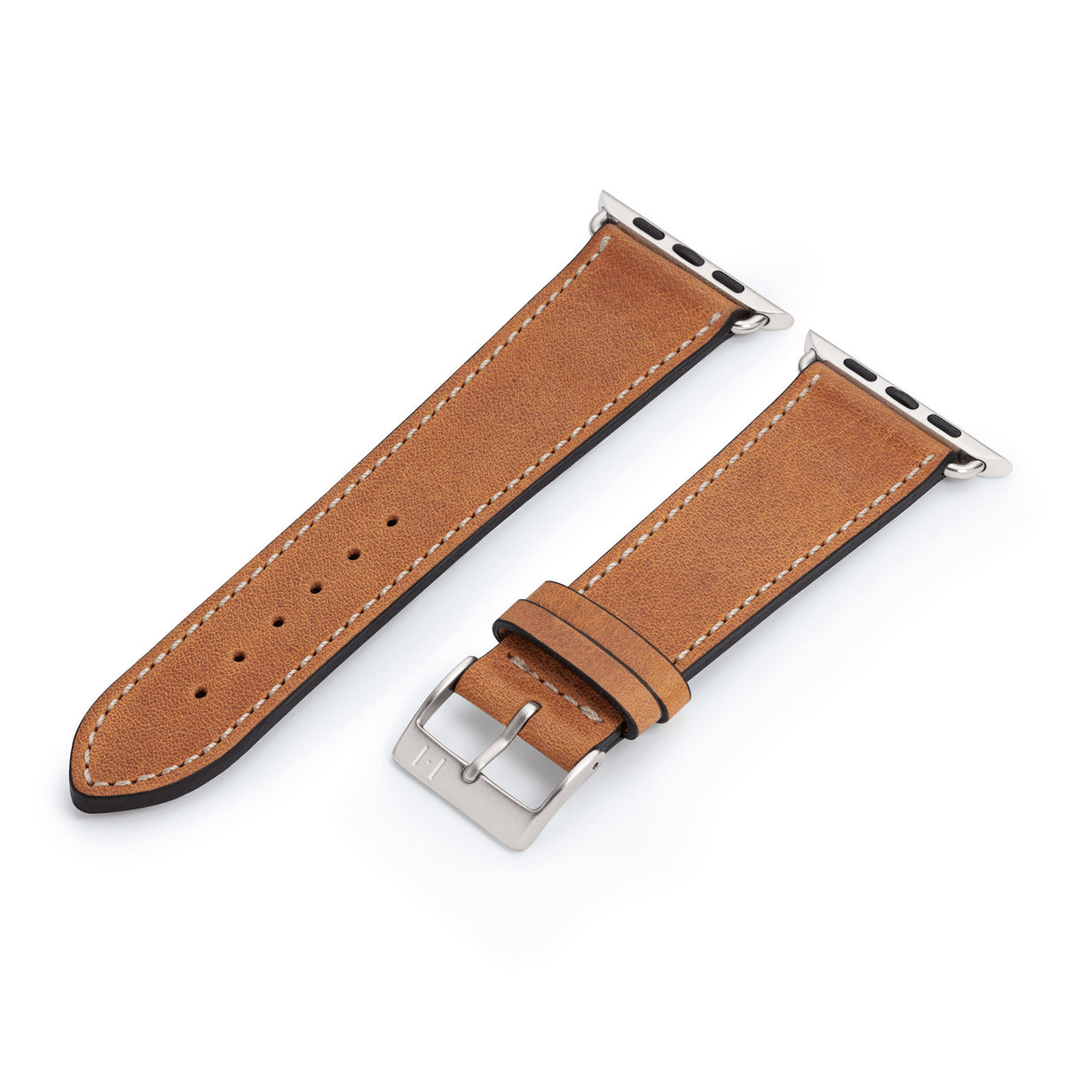 Apple Watch Zacht Leren Bandje &quot;HOHELUFT&quot; - Cognac