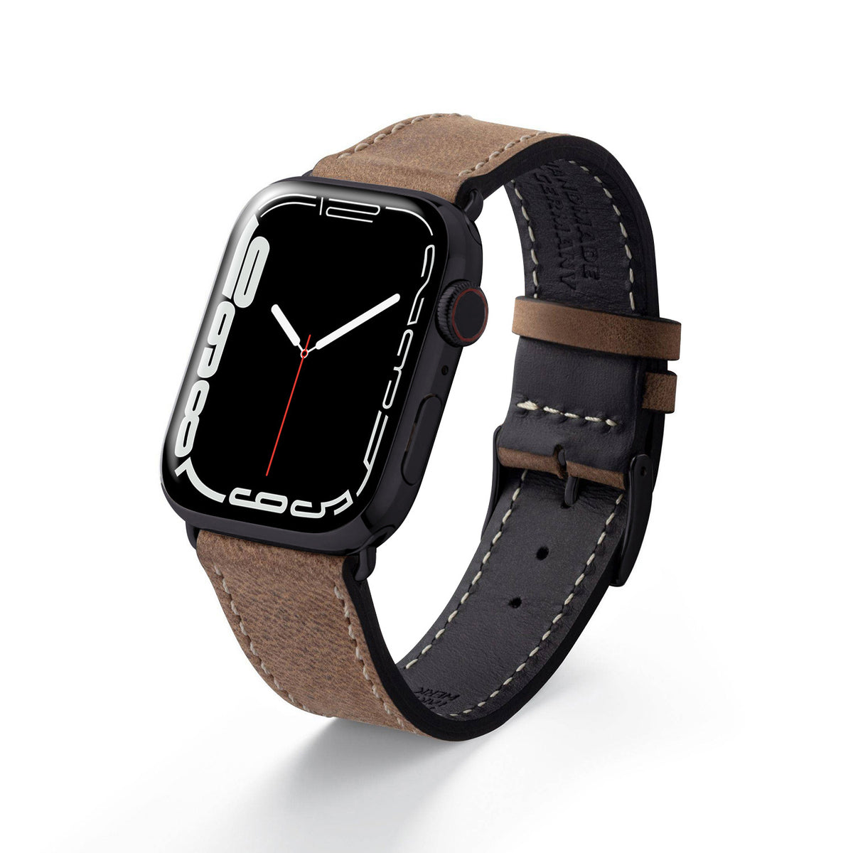 Bracelet Apple Watch en cuir souple &quot;HOHELUFT&quot; - sable