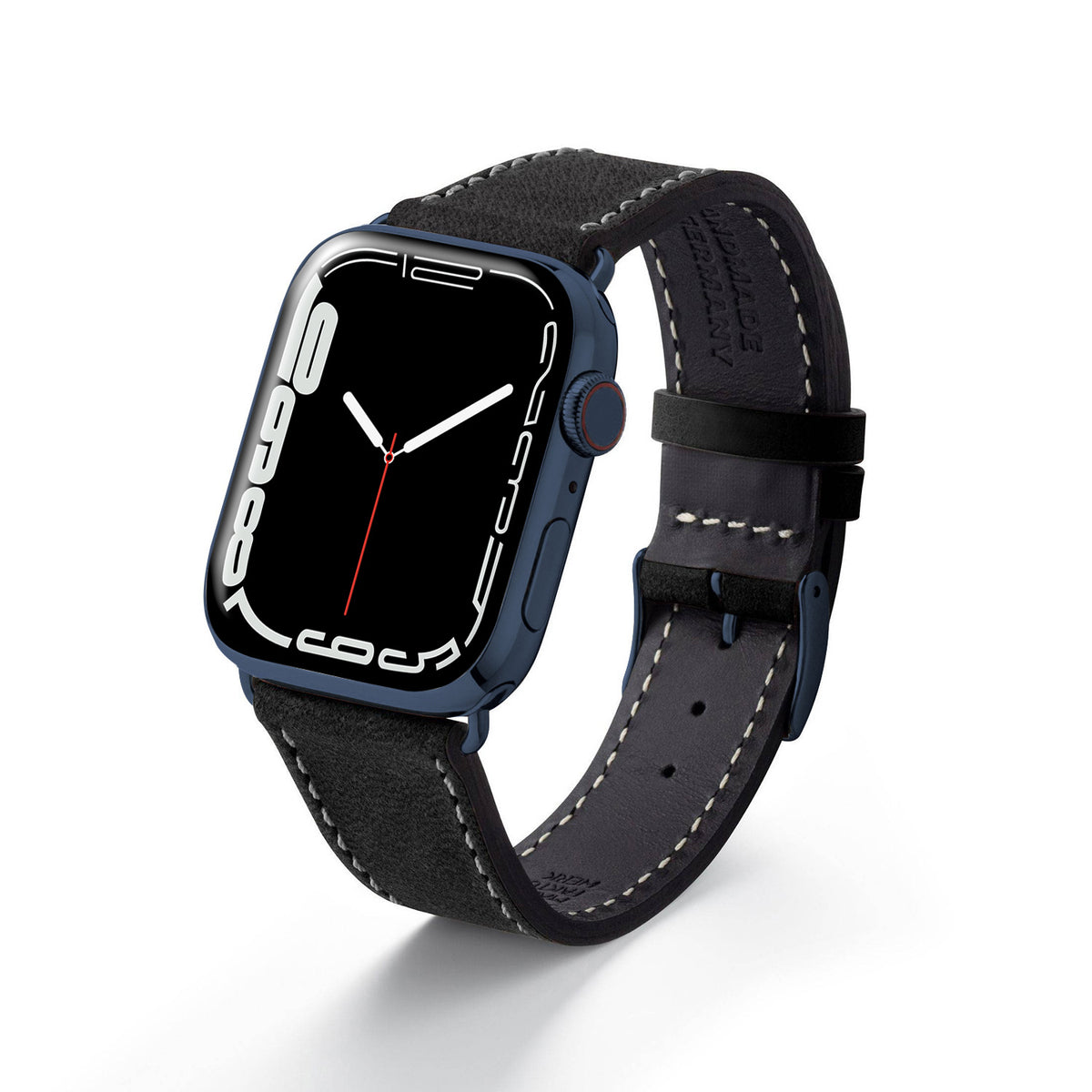 Bracelet Apple Watch en cuir souple &quot;HOHELUFT&quot; - noir