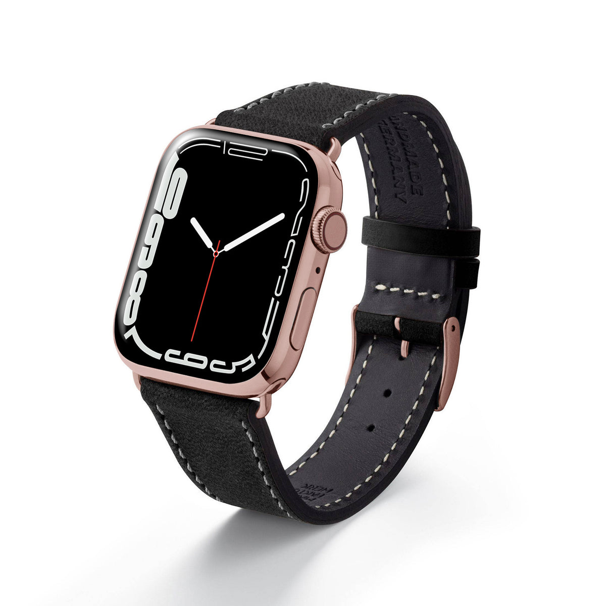Apple Watch strap made of soft leather &quot;HOHELUFT&quot; - black