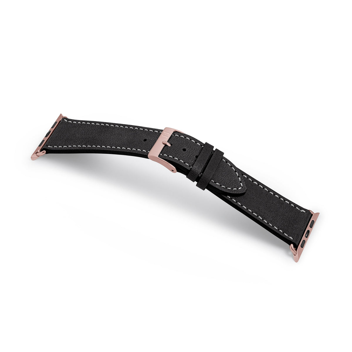 Apple Watch strap made of soft leather &quot;HOHELUFT&quot; - black