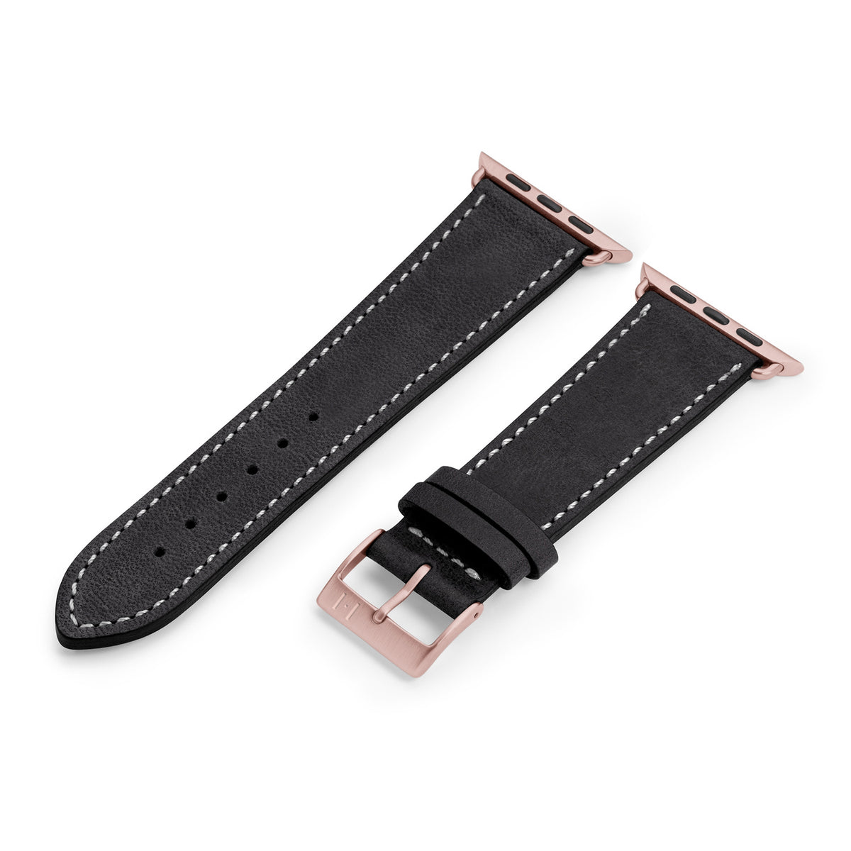 Apple Watch strap made of soft leather &quot;HOHELUFT&quot; - black