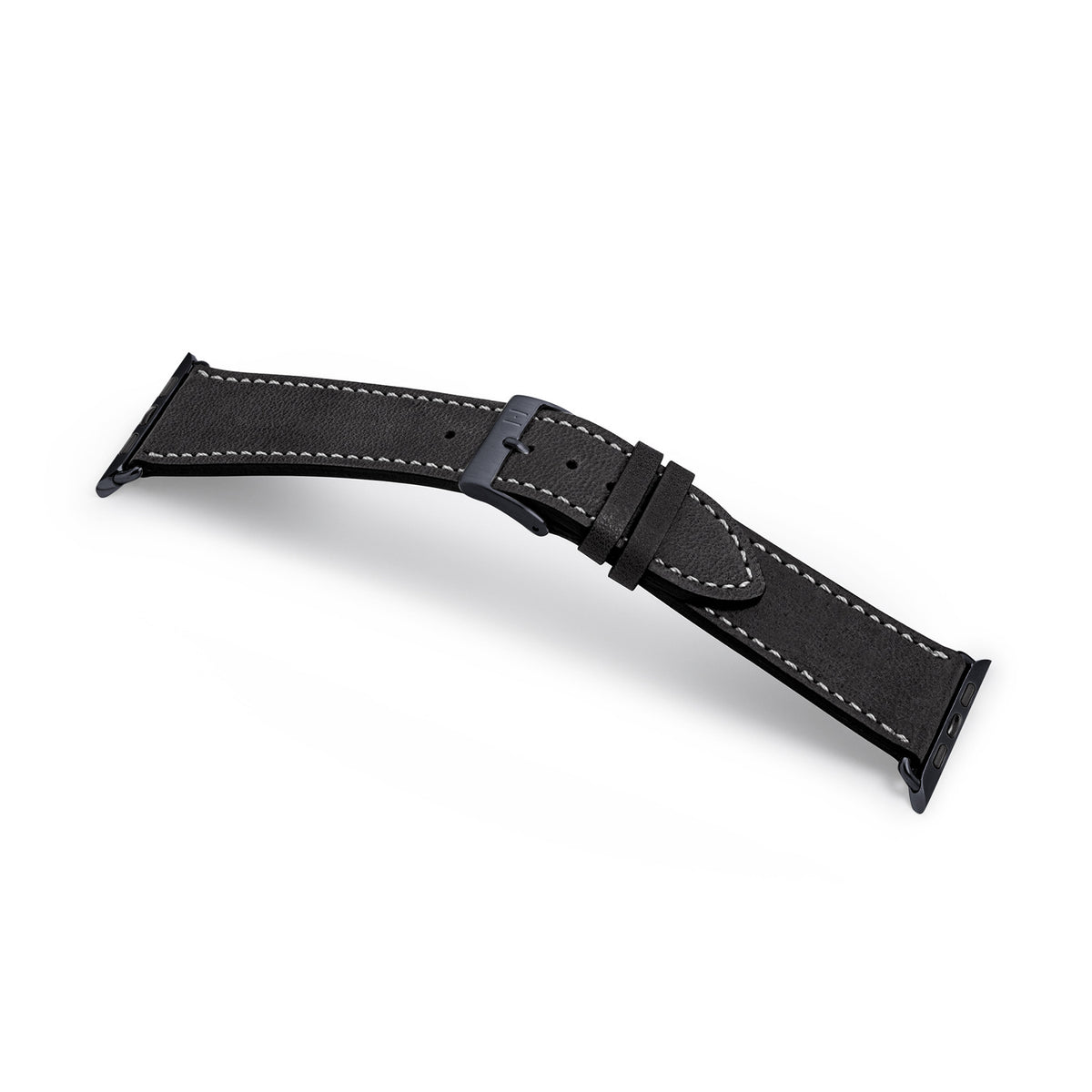 Bracelet Apple Watch en cuir souple &quot;HOHELUFT&quot; - noir