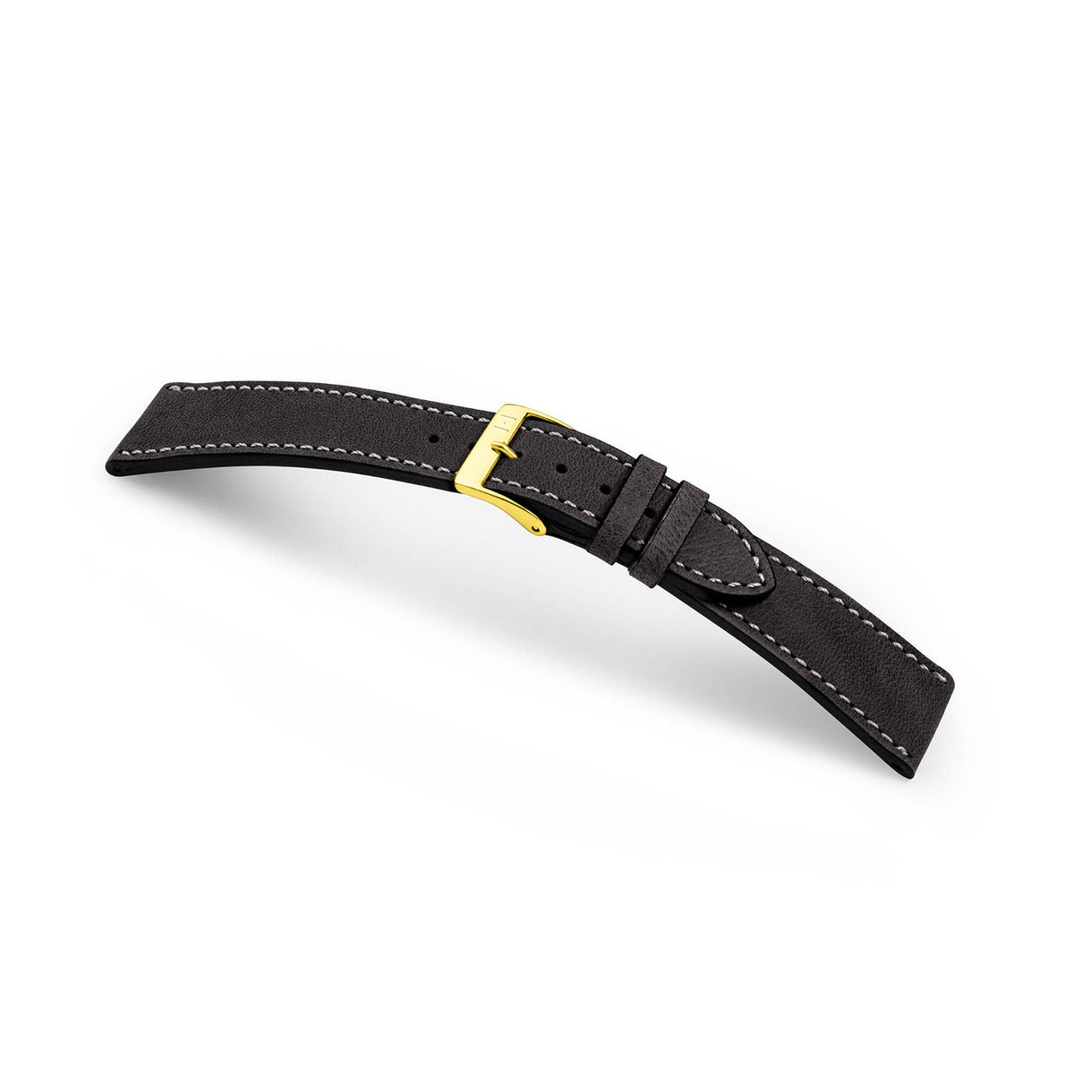 Tudor Black Bay 41 compatible watch strap 22 mm &quot;HOHELUFT&quot; (vegetable vintage leather) - gold clasp