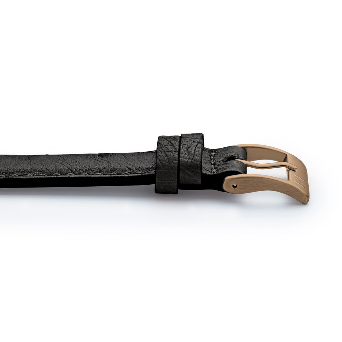 Apple Watch leather strap made of ostrich leather &quot;OBERKASSEL&quot; - black