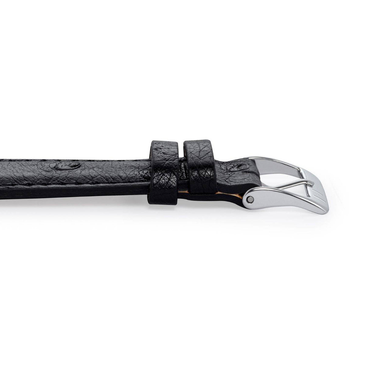 Tudor Black Bay 41 kompatibles Uhrenarmband 22 mm &quot;OBERKASSEL&quot; (Straußenleder) – silberne Schließe