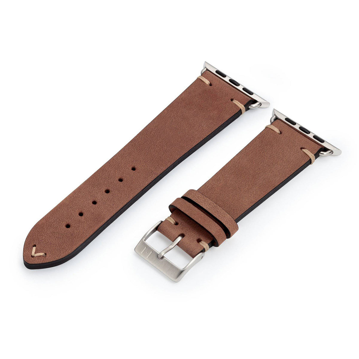 Apple Watch Ultra Armband Vintage-Strap UHLENHORST (Vegetabiles Vintage Leder) – Braun