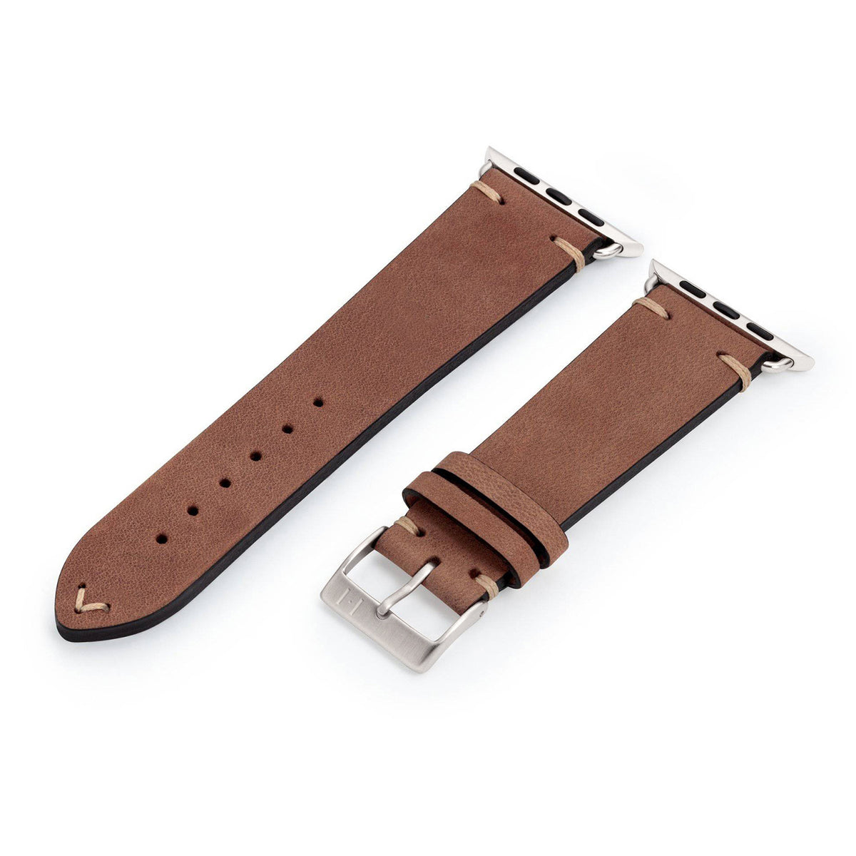 Bracelet Apple Watch bracelet vintage &quot;UHLENHORST&quot; (cuir végétal vintage) - marron