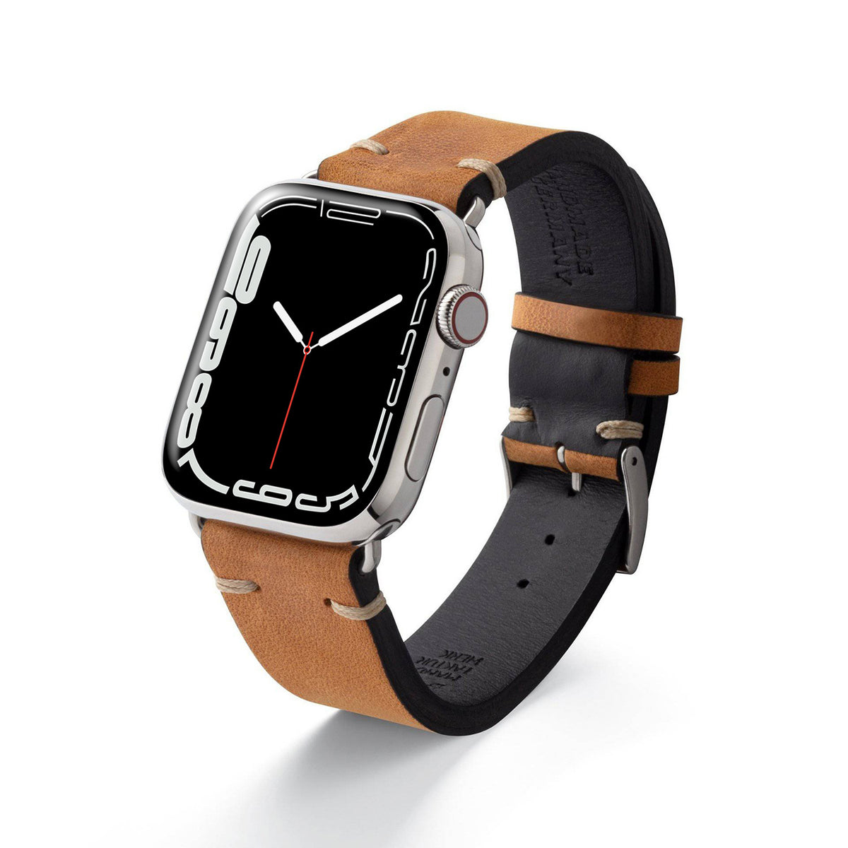 Apple Watch bracelet vintage strap &quot;UHLENHORST&quot; (vegetable vintage leather) - cognac