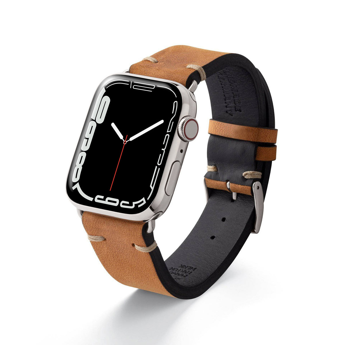 Apple Watch bracelet vintage strap &quot;UHLENHORST&quot; (vegetable vintage leather) - cognac