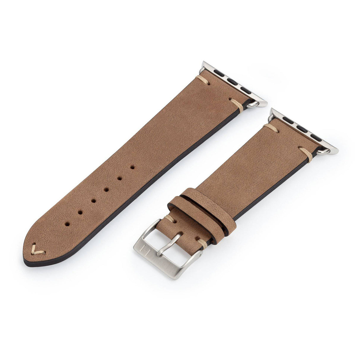 Apple Watch Ultra Armband Vintage-Strap UHLENHORST (Vegetabiles Vintage Leder) – Sand