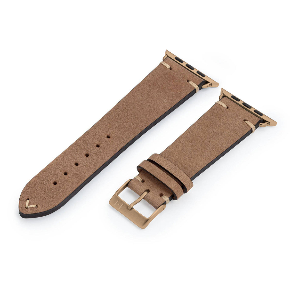 Apple Watch Armband Vintage-Strap &quot;UHLENHORST&quot; (Vegetabiles Vintage Leder) – Sand
