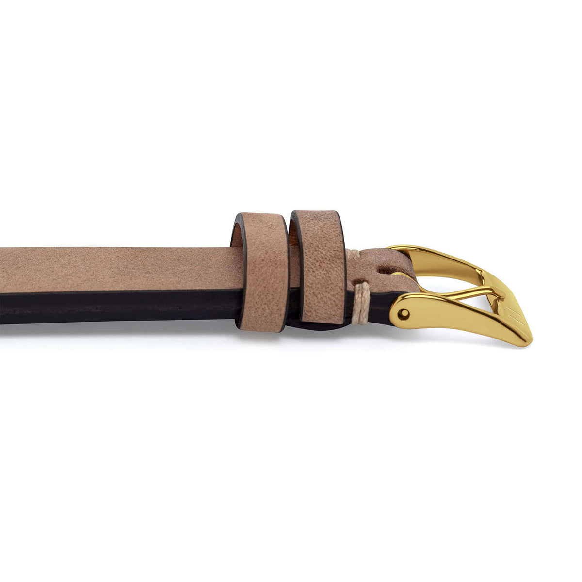 Watch strap &quot;UHLENHORST&quot; (vegetable vintage leather) - golden clasp