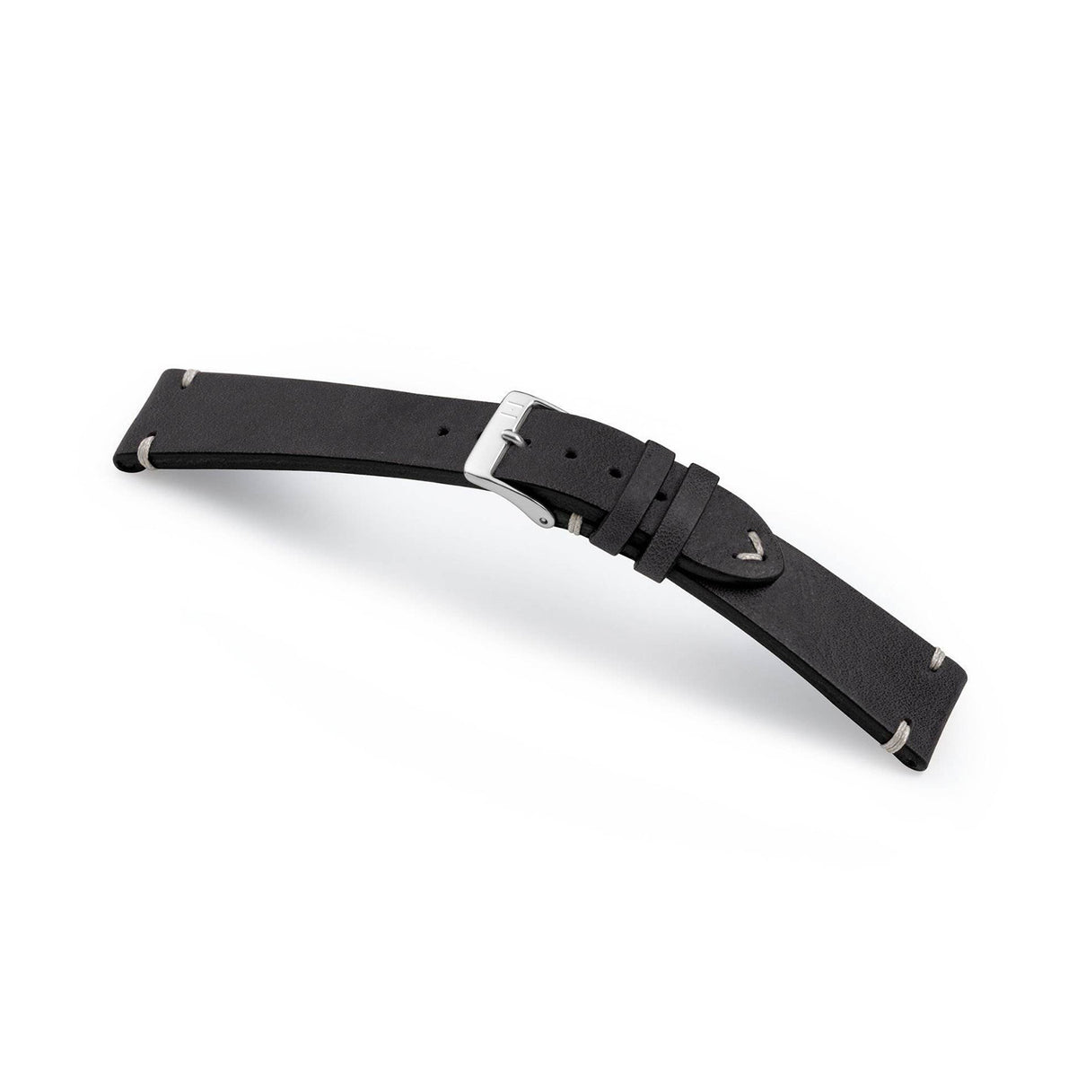 Watch strap &quot;UHLENHORST&quot; (vegetable vintage leather) - silver clasp
