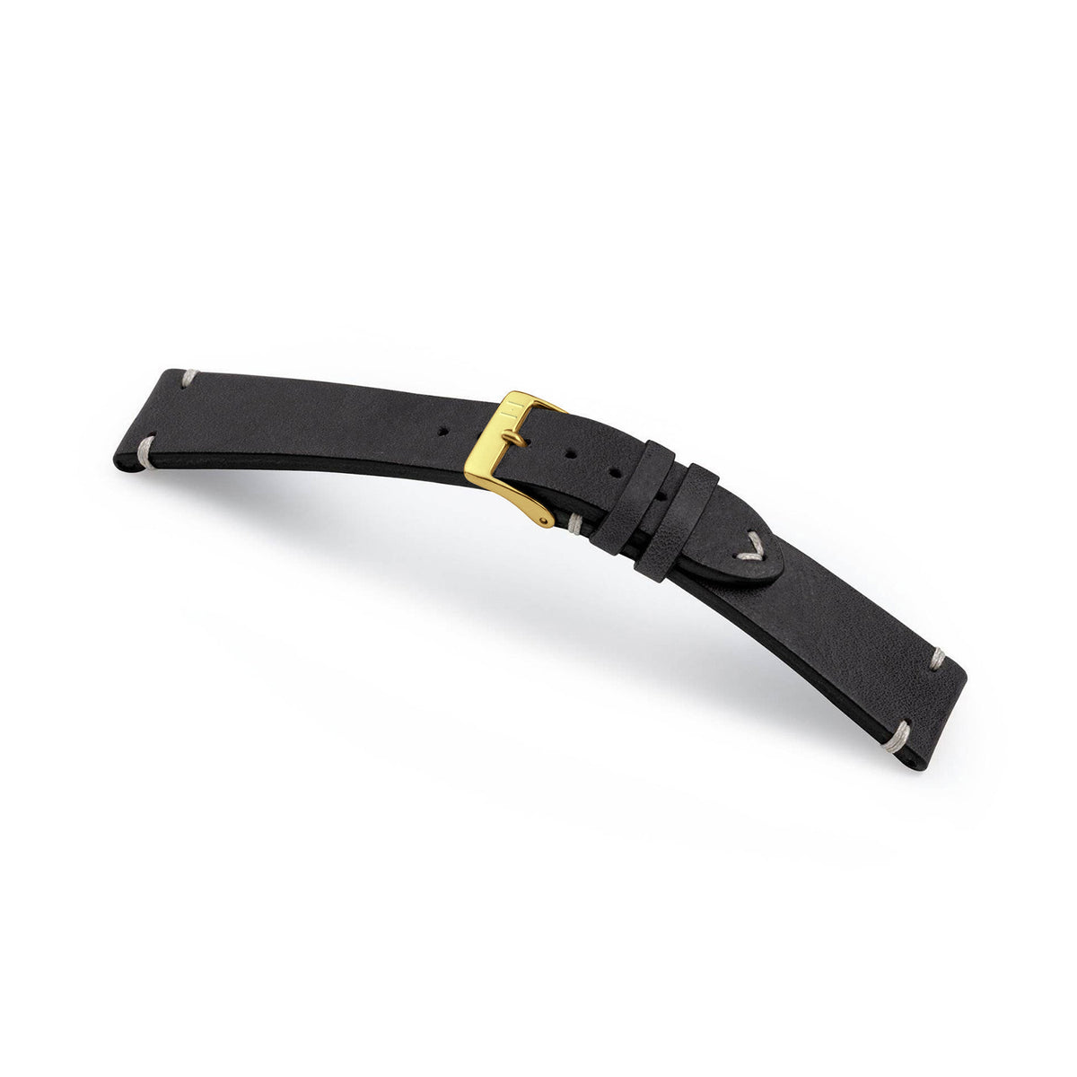 Watch strap &quot;UHLENHORST&quot; (vegetable vintage leather) - golden clasp