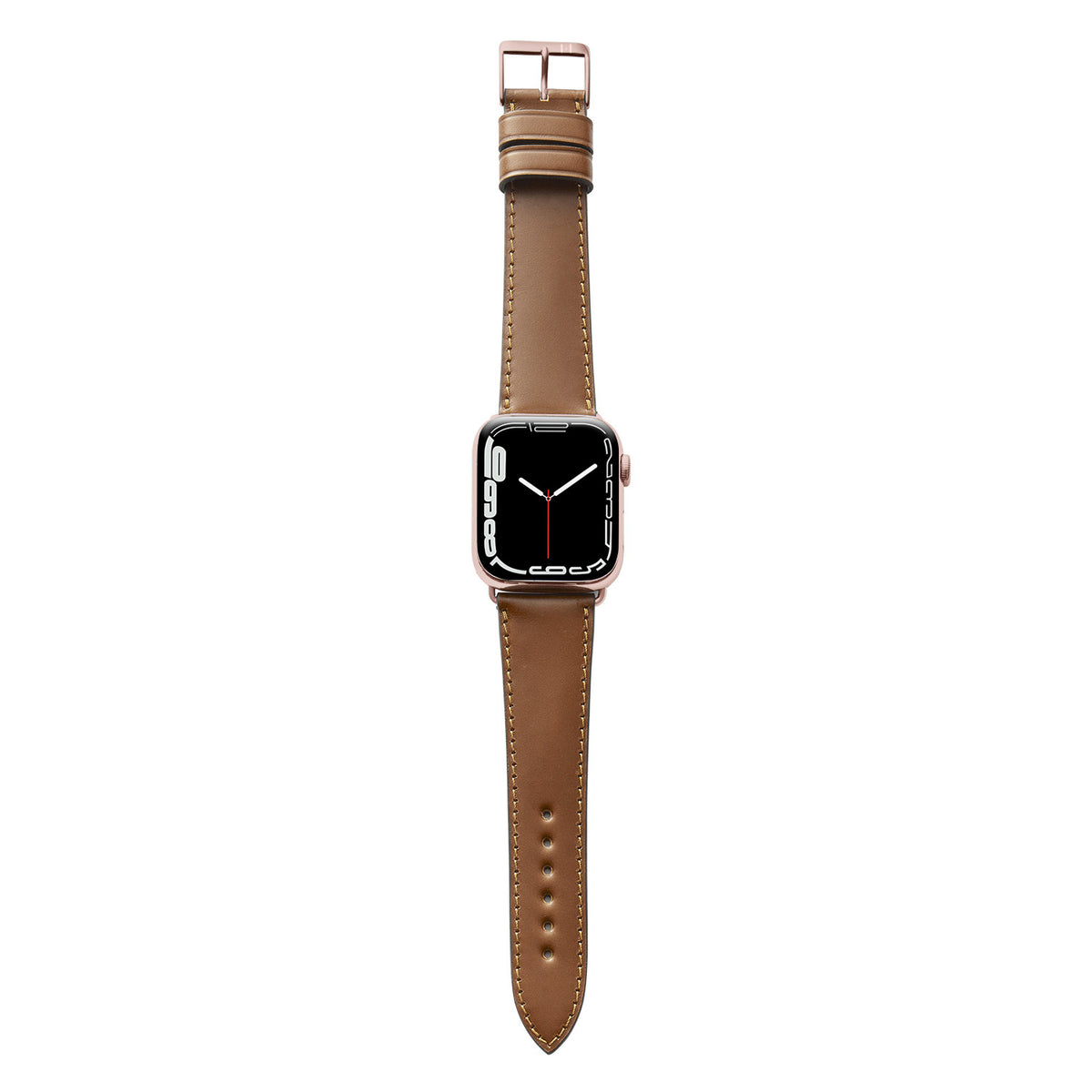 Apple Watch Leren Bandje in Shell Cordovan &quot;WINTERHUDE&quot; - Cognac