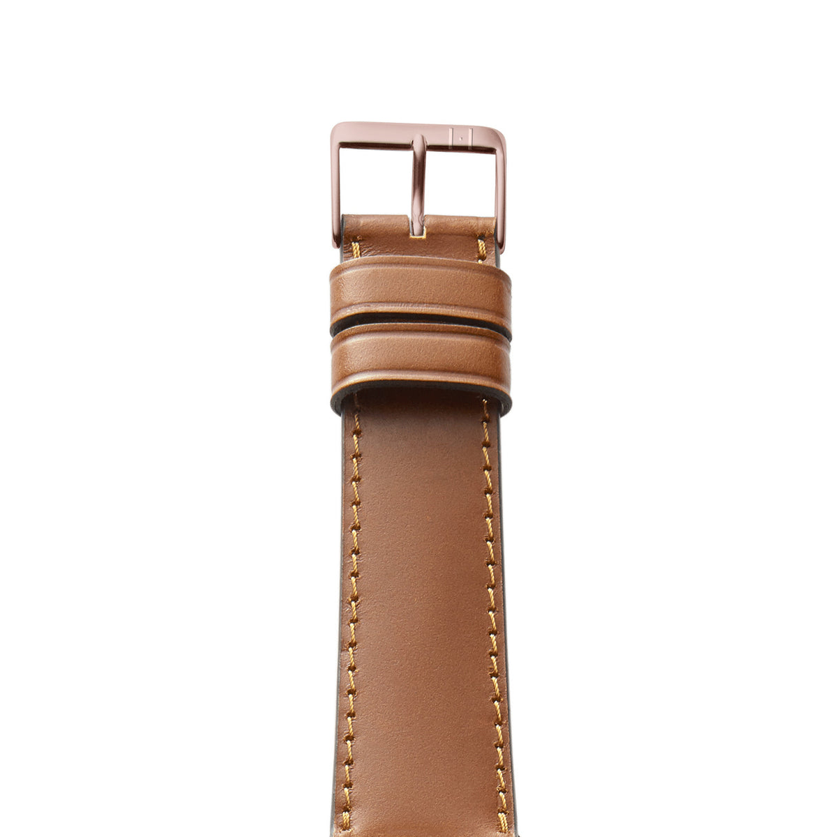 Apple Watch leather strap made of Shell Cordovan &quot;WINTERHUDE&quot; - Cognac