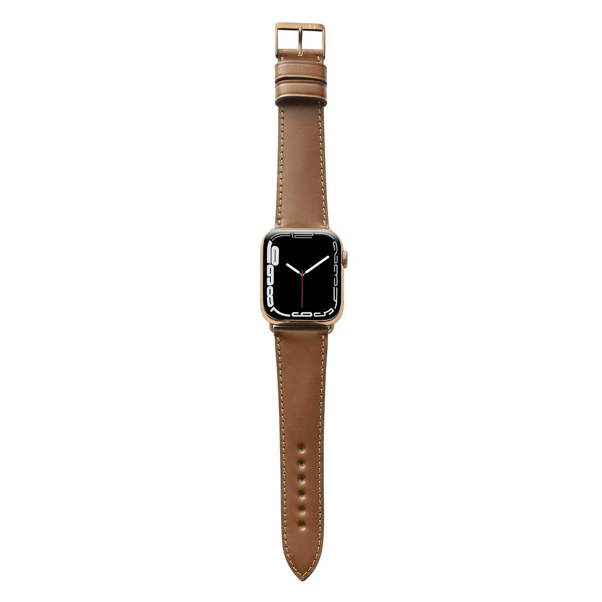 Bracelet cuir Apple Watch en Shell Cordovan &quot;WINTERHUDE&quot; - Cognac