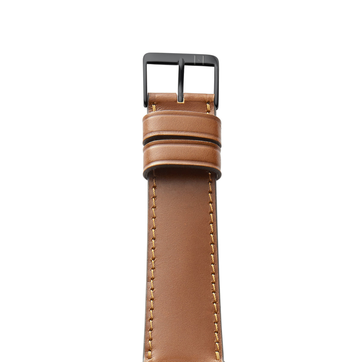 Apple Watch leather strap made of Shell Cordovan &quot;WINTERHUDE&quot; - Cognac