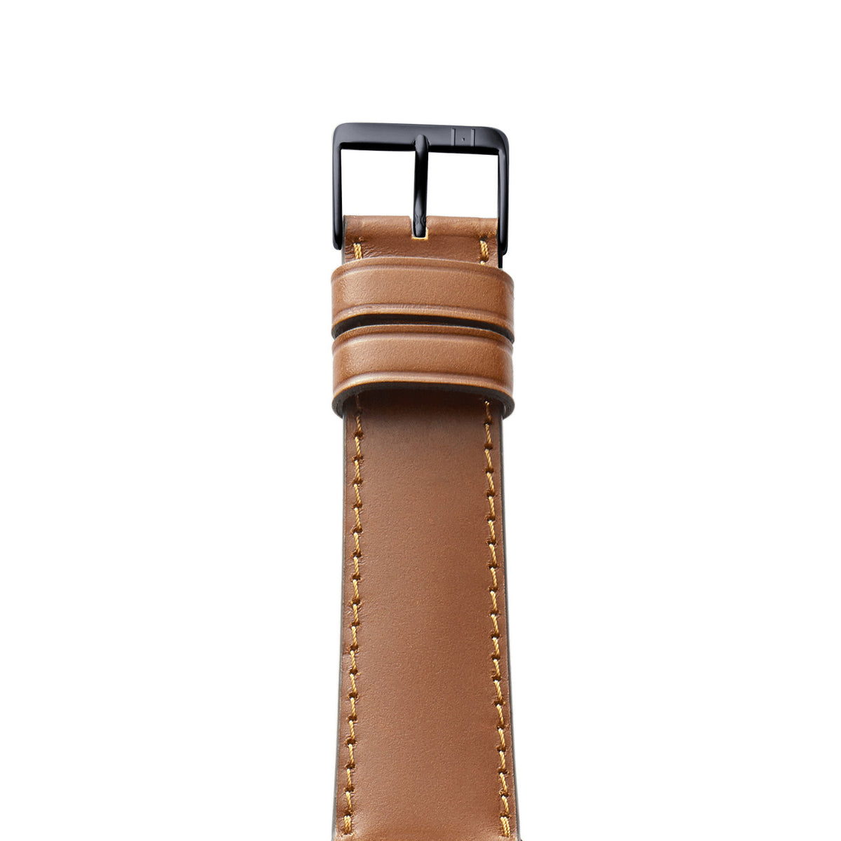 Apple Watch leather strap made of Shell Cordovan &quot;WINTERHUDE&quot; - Cognac