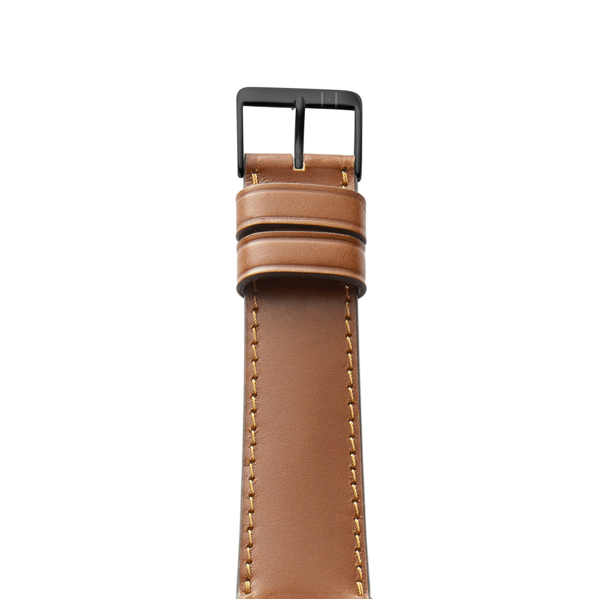 Apple Watch leather strap made of Shell Cordovan &quot;WINTERHUDE&quot; - Cognac