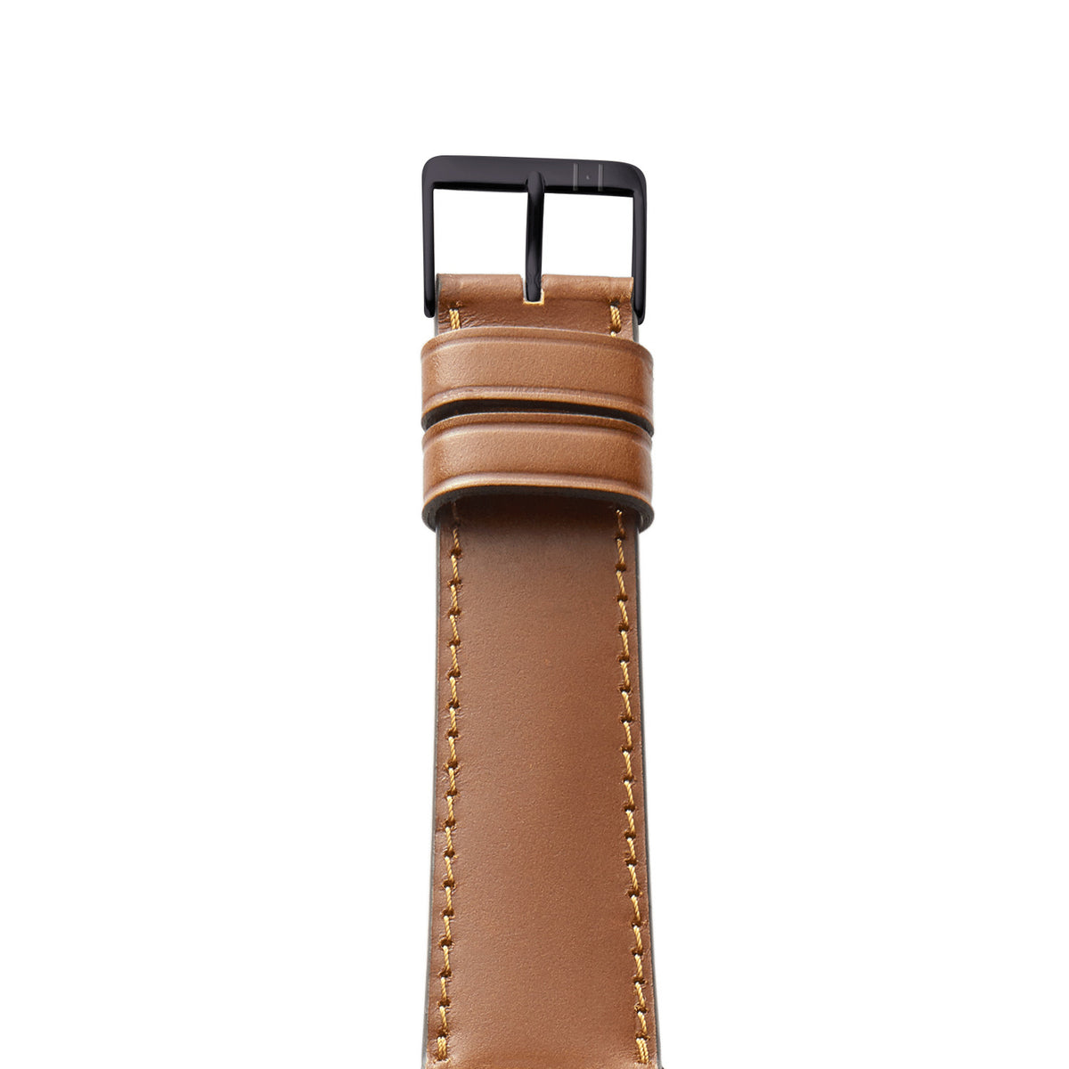 Apple Watch leather strap made of Shell Cordovan &quot;WINTERHUDE&quot; - Cognac