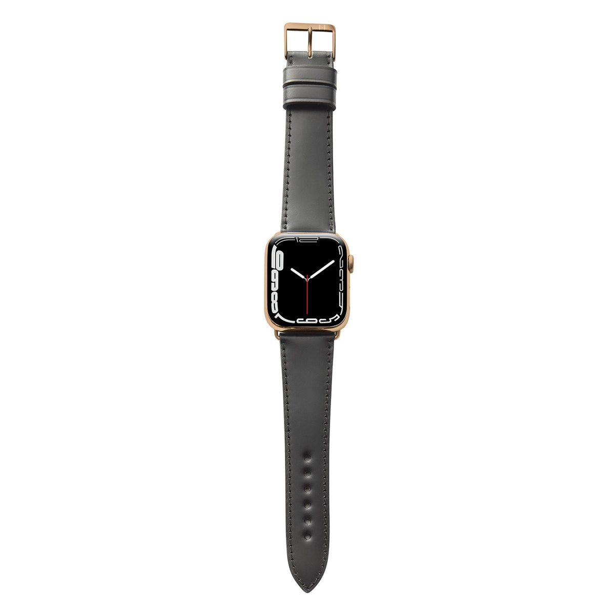 Apple Watch Lederen Riem Shell Cordovan &quot;WINTERHUDE&quot; - Zwart