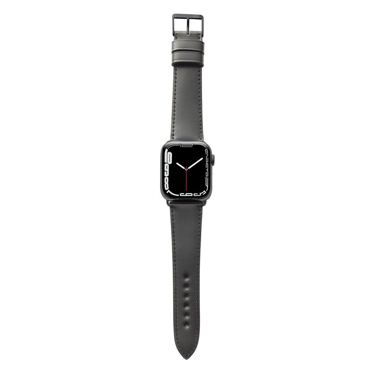Apple Watch Lederen Riem Shell Cordovan &quot;WINTERHUDE&quot; - Zwart