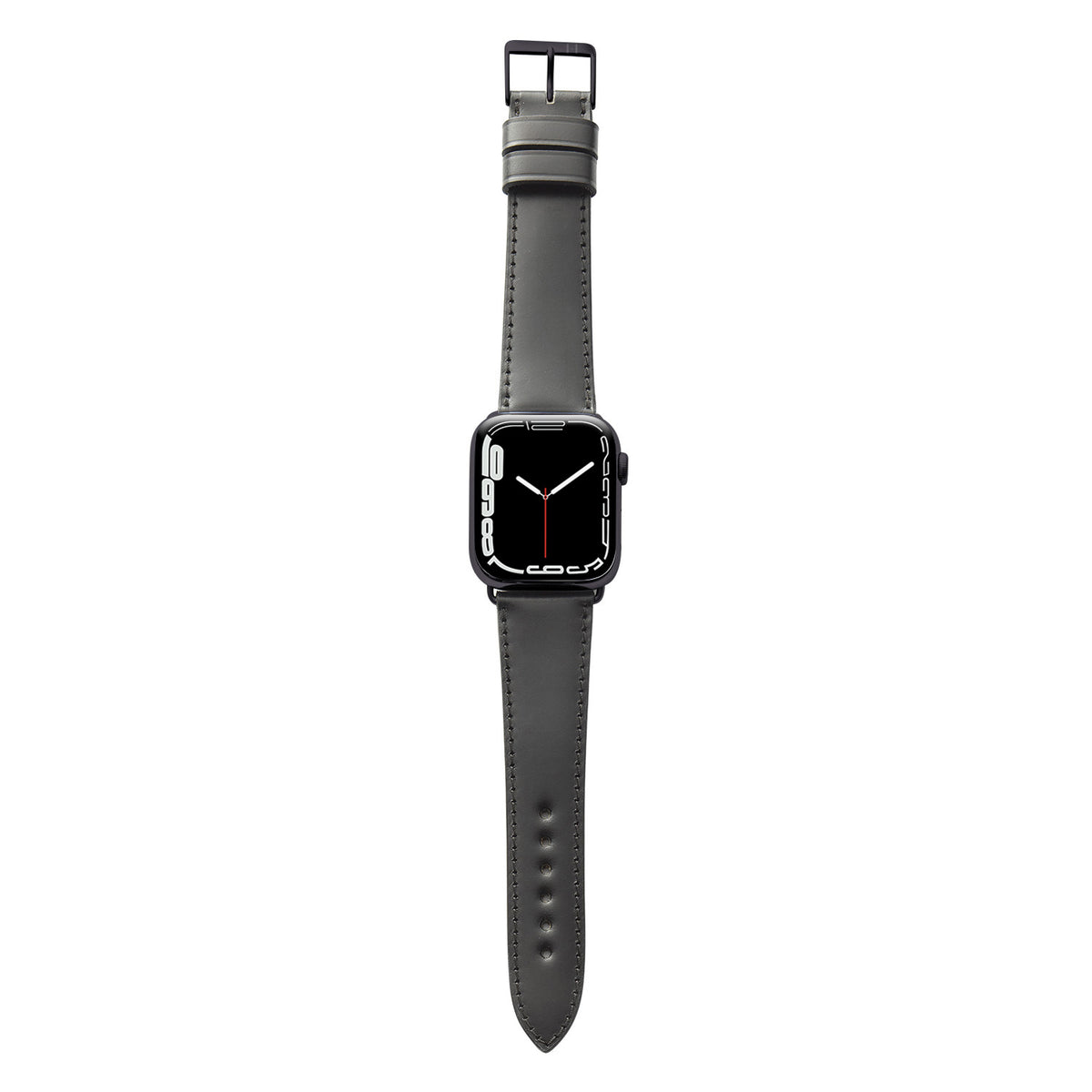 Apple Watch Lederen Riem Shell Cordovan &quot;WINTERHUDE&quot; - Zwart