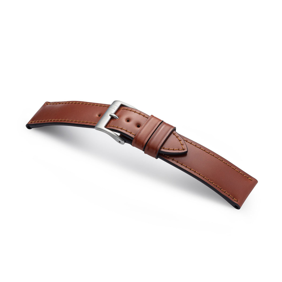 Watch strap &quot;WINTERHUDE&quot; (Shell Cordovan) - silver clasp