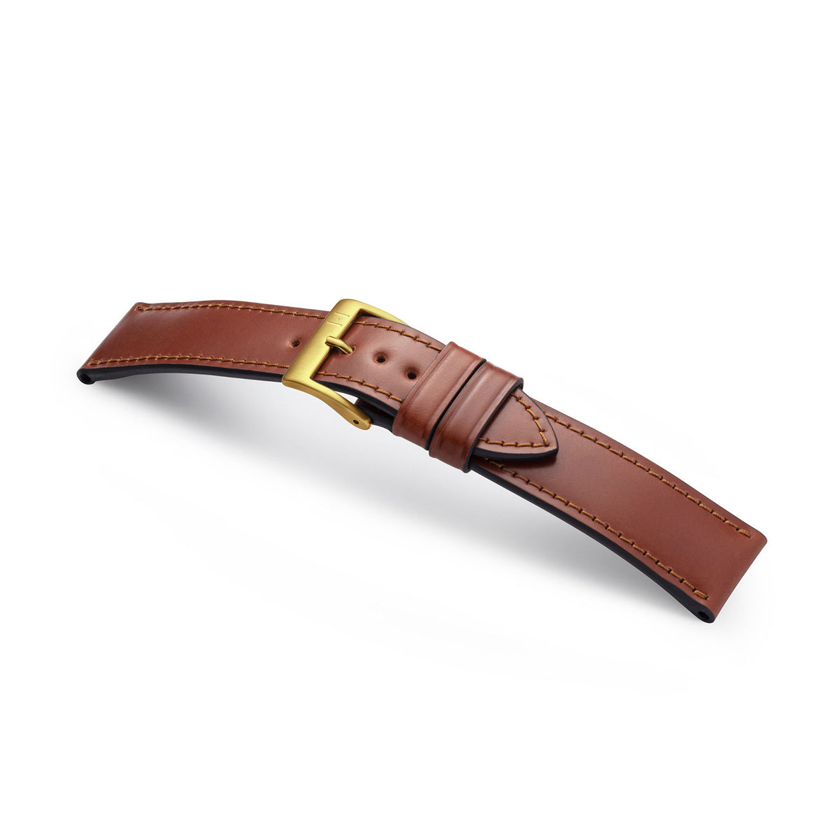 Uhrenarmband &quot;WINTERHUDE&quot; (Shell Cordovan) – goldene Schließe